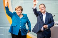 Angela Merkel och Armin Laschet.