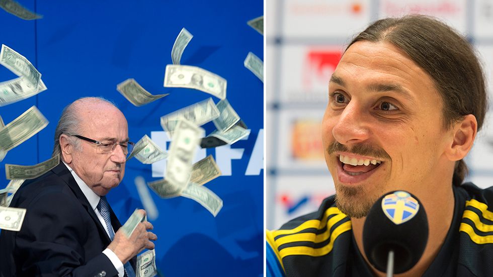 Sepp Blatter och Zlatan Ibrahimovic.