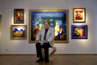 Lennart Jirlow vid en utställning i Stockholm 2005.