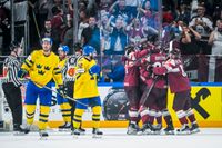 Lettiskt jubel och svenskt depp i kvartsfinalen i VM.