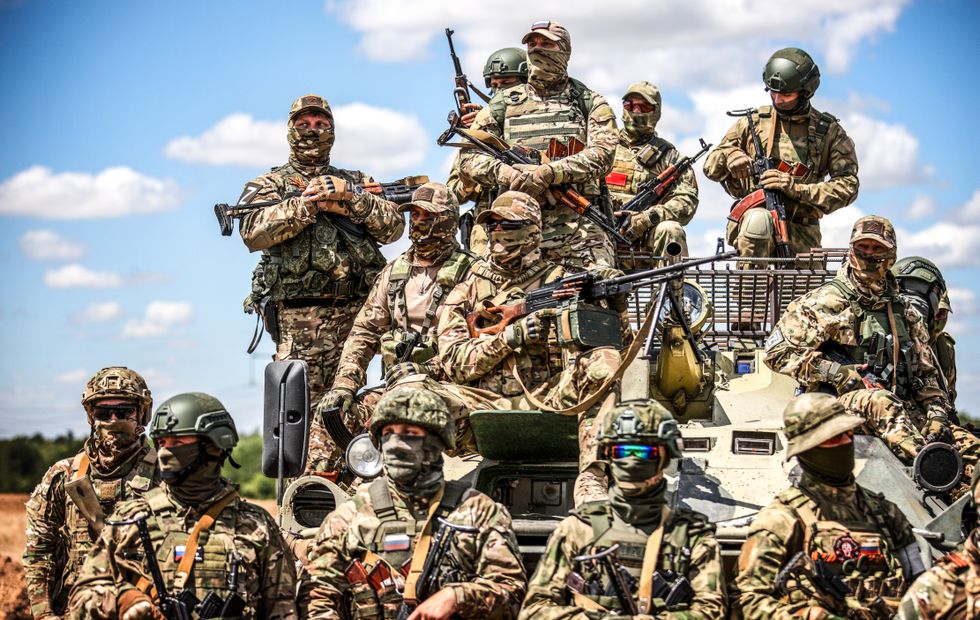 Ryska trupper i Odessa-regionen, Ukraina.