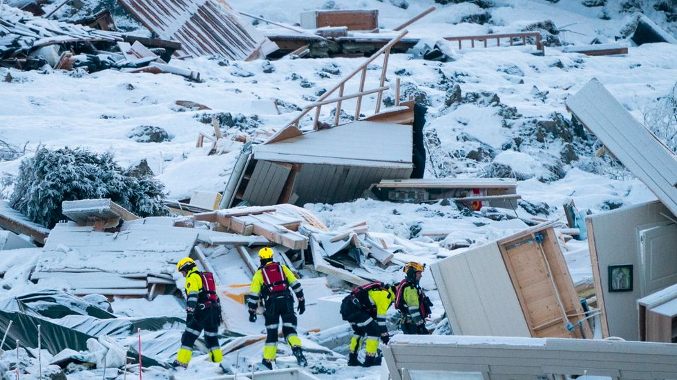 Jordskredet i Gjerdrum, norr om Oslo, tog tio personers liv. Arkivbild.