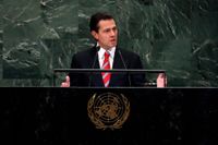 Mexikos president Enrique Peña Nieto i FN:s generalförsamling tidigare i år. Arkivbild.