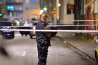 Polisavspärrningar efter skottlossning i Seved i Malmö i juni 2015.