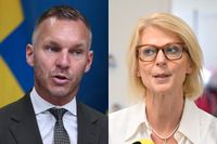Civilminister Erik Slottner och finansminister Elisabeth Svantesson vill slå samman tio myndigheter. 