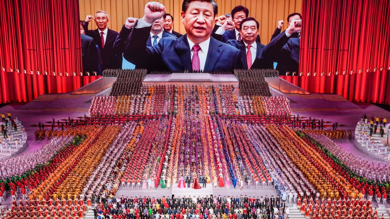 Kinas president Xi Jinping 2021. Han har tidigare sagt att forskning ska stärka landets militära förmåga. Arkivbild.