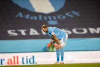 Malmö FF-anfallaren Ola Toivonen deppar efter 1–3-förlusten hemma mot Granada. Förlusten i playoffmötet gör att det är slutspelat i Europa League för MFF.