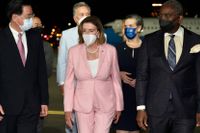 Nancy Pelosi landade i Taiwan på tisdagskvällen lokal tid.