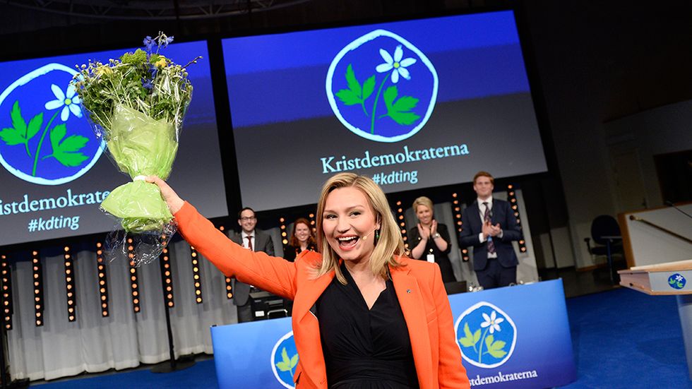 Ebba Busch Thor, Kristdemokraternas nya, yngsta och första kvinnliga partiledare.