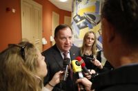Stefan Löfven förhandlar om Sveriges medlemsavgift till EU.