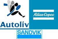 Foto: Autoliv, Atlas Copco, Sandvik