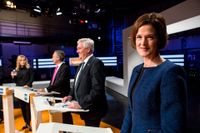Anna Kinberg Batra under söndagens debatt i SVT.