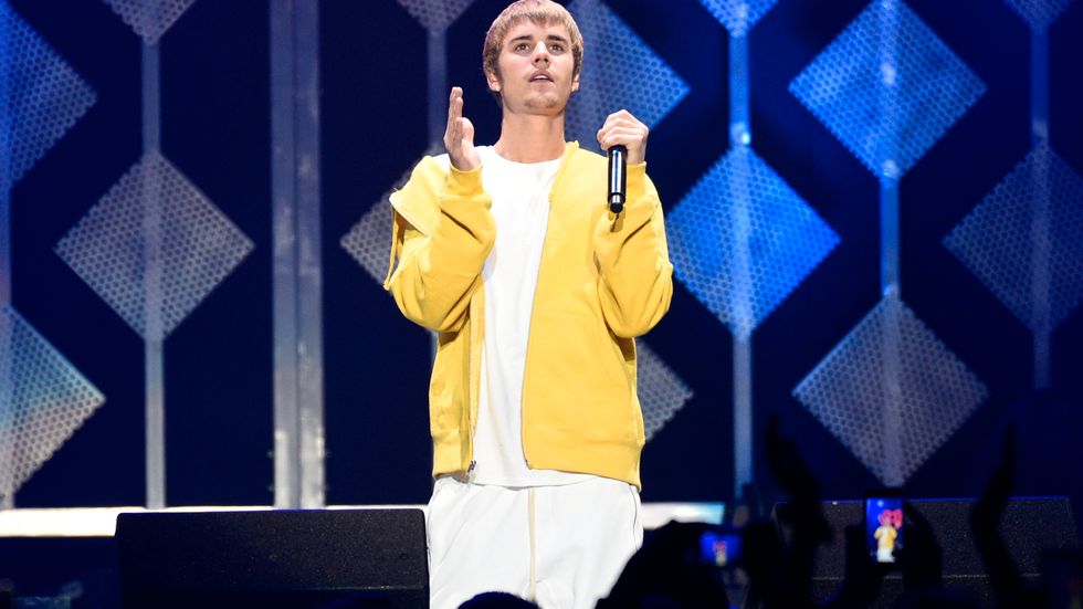 Den riktige Justin Bieber uppträder i Los Angeles, USA. Arkivbild.