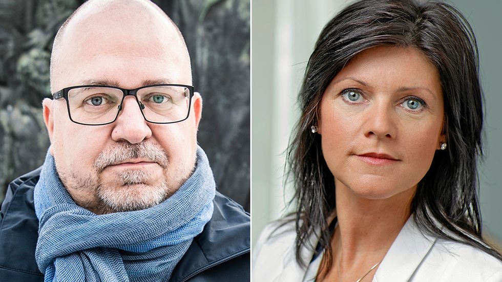 Karl-Petter Thorwaldsson och Eva Nordmark. 