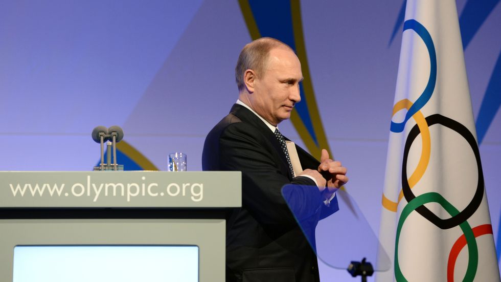 Putin under OS i Sotji, Ryssland, 2014. 