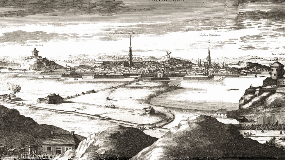 Göteborg, runt cirka år 1700. 