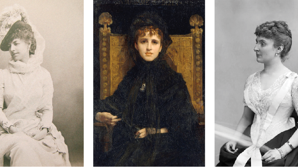 Elisabeth de Riquet de Caraman-Chimay gift Greffulhe  (1860–1952), Geneviève Halévy gift  Bizet gift Straus (1849–1926) och  Laure de Sade gift  de Chevigné (1859–1936). 