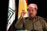 Den kurdiske presidenten Massoud Barzani, tillika ledare för det prokurdiska partiet KDP. 