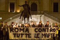 ”Rom mot all maffia”, demonstration i Rom i december.