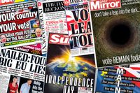 ”Självständighetsdag” och ”mörker” i brittiska tidningar