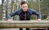Therese Rahnel, 37, tränar på utegym i Norrköping.