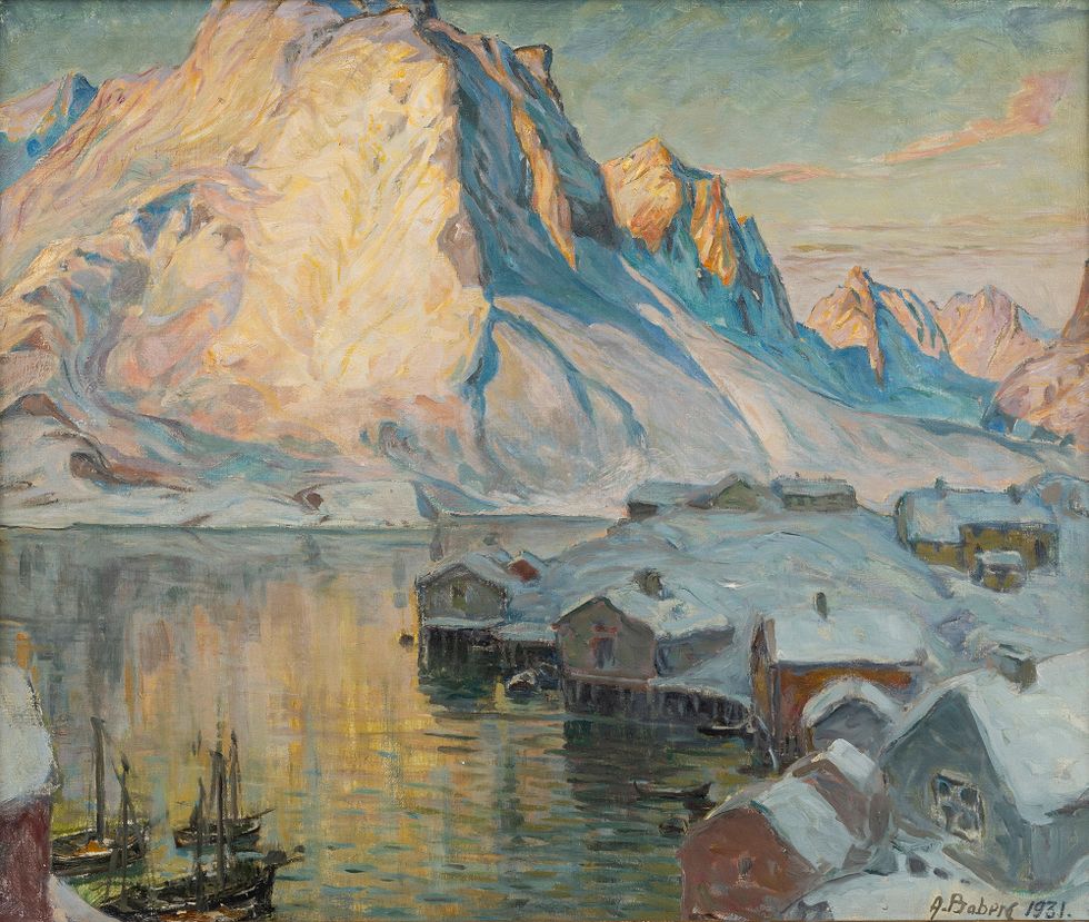 Anna Boberg, ”Vintermotiv från Lofoten”, 1931.