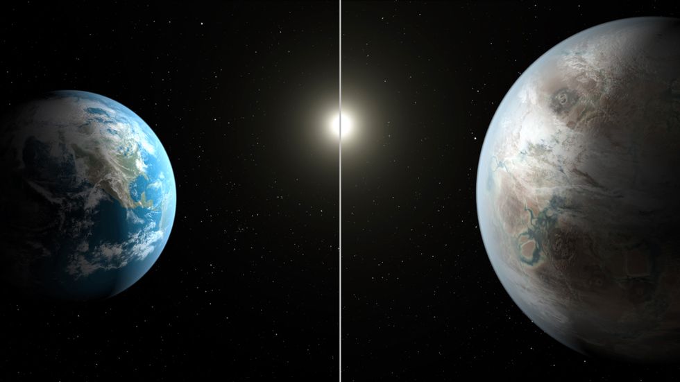 Planeten Kepler-452b är större och äldre än jorden.