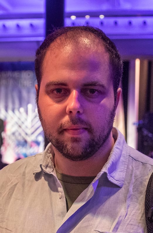 Colby Wigoder at the Chanukah celebration at City Hall. He believes the government should have done more to protect Jews.