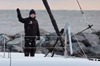 Greta Thunberg seglar ut från Hampton, Virginia, under onsdagen.