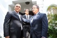 Marockos inrikesminister Abdelouafi Laftit (till vänster) i möte med Spaniens inrikesminister Juan Ignacio Zoido (till höger).