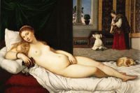 Den naiva arbetargossen Jacques Silvert liknas i Rachildes roman vid Tizians gåtfulla ”Venus av Urbino”.  Med sitt mörkröda hår, sina fuktiga ögon och sin barnsligt släta hud  är han  begärsobjektet förkroppsligat.