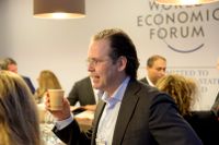 Förre finansministern Anders Borg vid Världsekonomiskt forum i Davos.