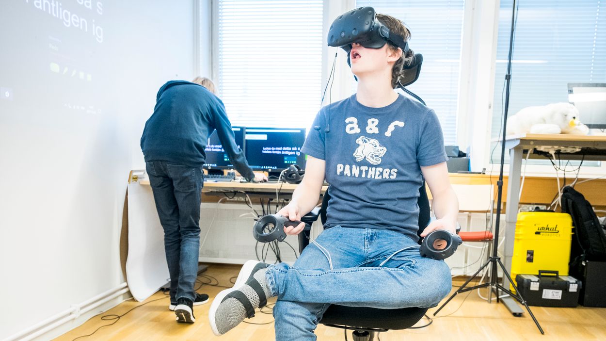 VR-test i Arbetsförmedlingens innovationslabb.
