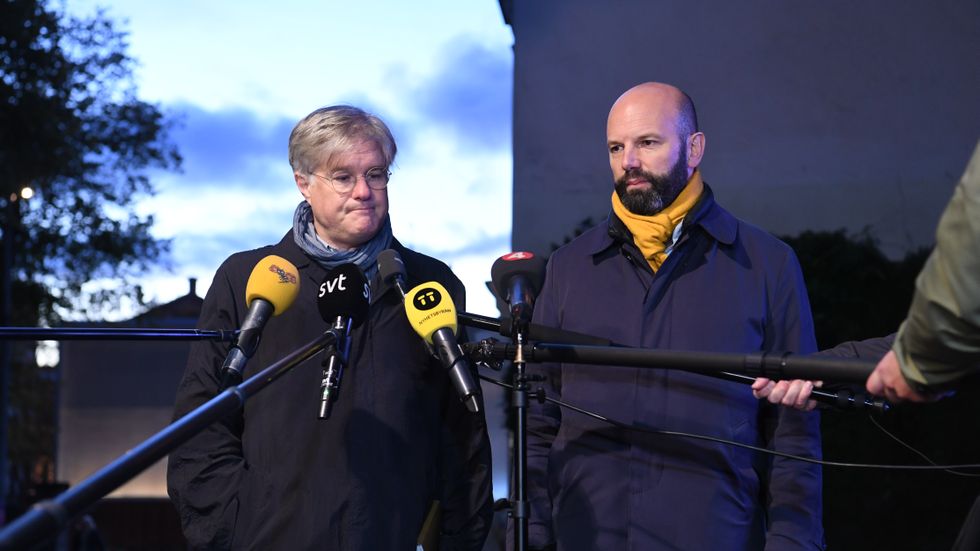 Martin Wästfeldt, förhandlingschef för PTK, och Mattias Dahl, vice vd för Svenskt Näringsliv.