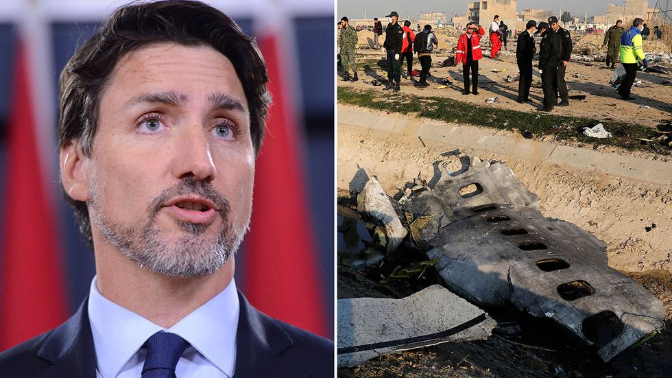 Kanadas premiärminister Justin Trudeau hänvisar till underrättelsekällor. 176 personer, däribland flera svenskar,  dödades i flygkraschen utanför Teheran på onsdagsmorgonen. 