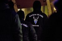 ”Odens soldater” under en demonstration i finska Joensuu i januari.