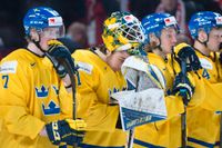 Besvikelsen var stor bland de svenska spelarna efter förlusten i bronsmatchen mot Ryssland i JVM.