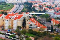Israeliska bosättningar i Ariel på Västbanken, mars 2019.