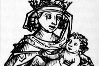 ”Påvinnan Johanna” avbildad i Nürnbergkrönikan 1493.
