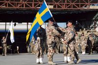 Svensk militär i Mazar-i-Sharif i norr Afghanistan.