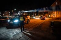 Polisavspärrningar vid brottsplatsen i Fröslunda i Eskilstuna efter skottlossningen den 20 november förra året. Arkivbild.