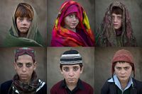 Afghanska flyktingar i Islamabad, Pakistan, fotograferade 24–27 januari i år.