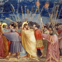 Judaskyssen, fresk av Giotto, tidigt 1300-tal.