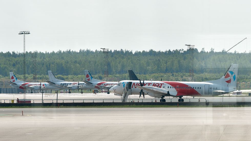 Arctic Airlink tvingas ställa in till följd av flygbolaget Nextjets konkurs.