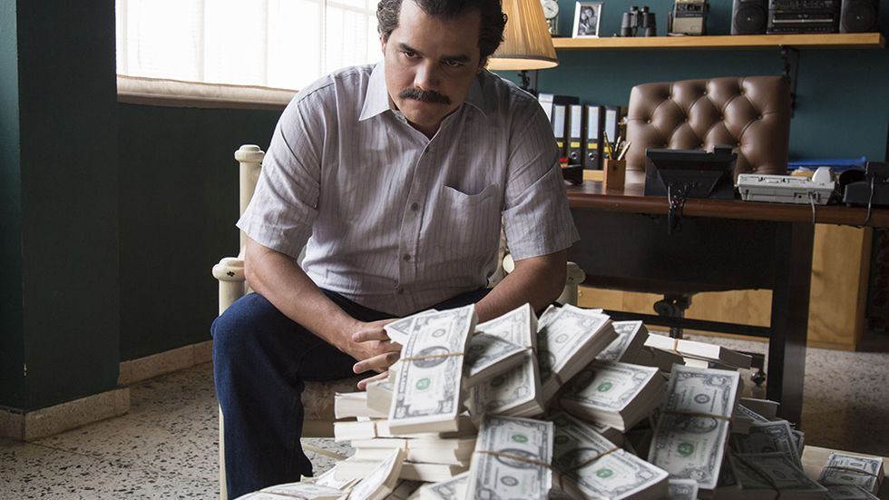Wagner Moura som Pablo Escobar i tv-serien Narcos.