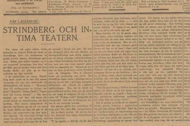Denna artikel var införd i SvD den 27 januari 1919.