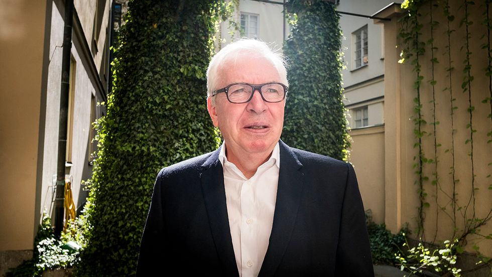 Den brittiske arkitekten David Chipperfield besökte Stockholm under tisdagen.