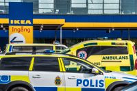 Ikea i Västerås efter att två personer dödats inne i varuhuset tidigare i veckan.