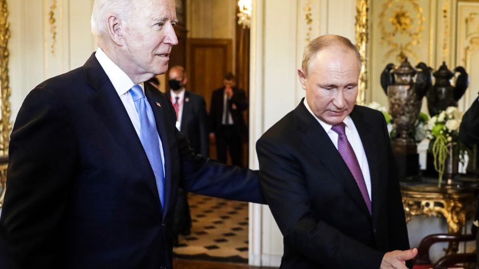 USA:s president Joe Biden och Rysslands president Vladimir Putin.