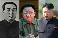 Tre generationer ledare: Kim Il Sung, Kim Jong Il och Kim Jong Un.